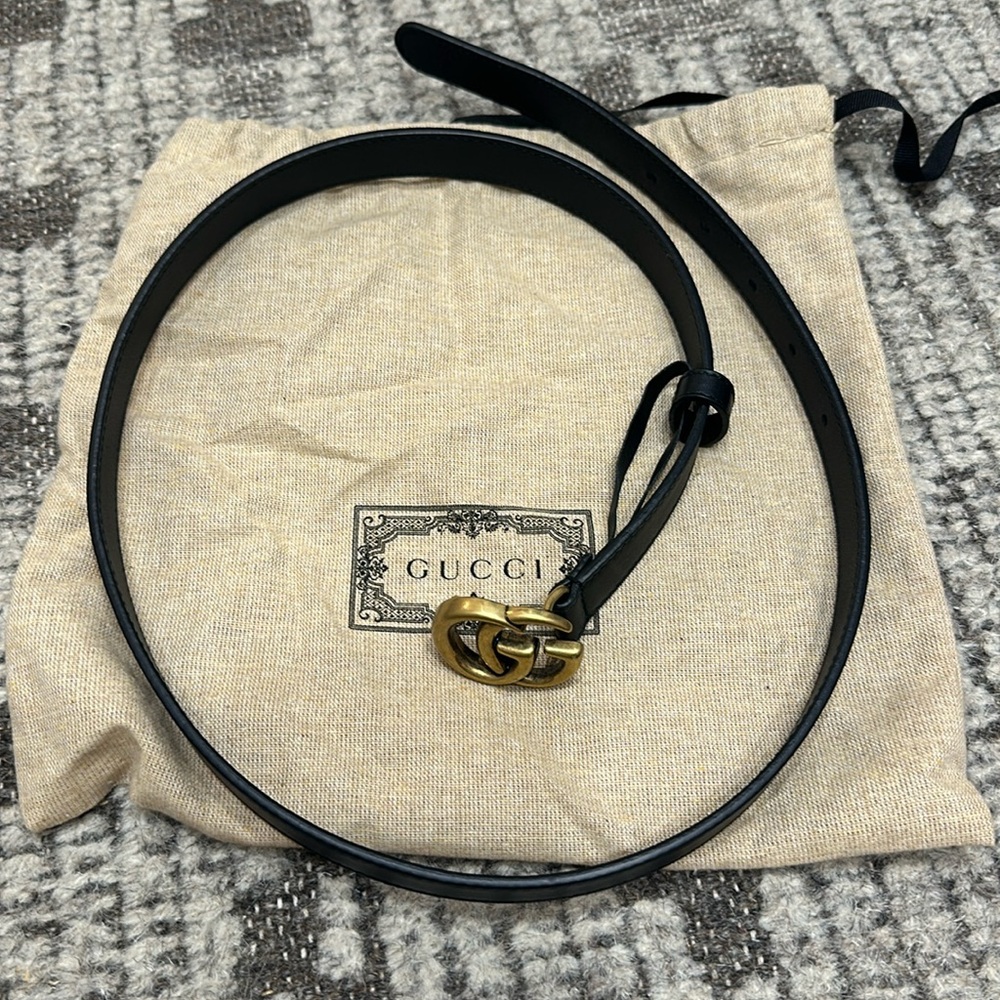 Gucci marmont thin belt